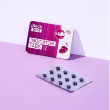 Таблетки для индикации зубного налета Plack Test Indicator Tabs, 12 штук