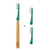 Зубная щетка TePe Choice Soft с деревянной ручкой и тремя насадками на растительной основе (на 80% меньше пластика)