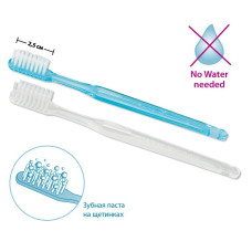 Одноразовая зубная щетка с напылением зубной пасты